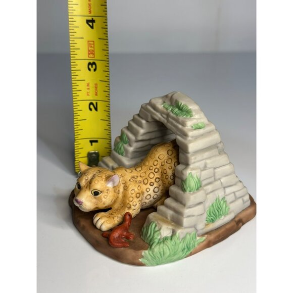 VTG 1988 Franklin Mint Safari Surprises 2.5" Leopard Porcelain Figurine Decor - Picture 8 of 8
